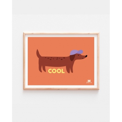 Affiche - décoration enfant - cool chien