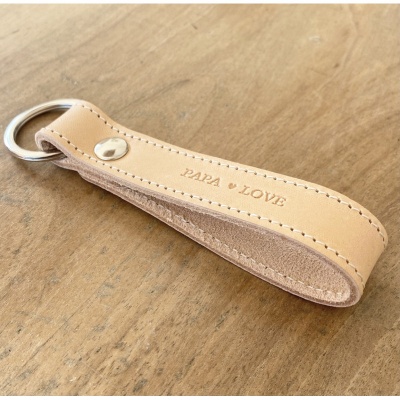 Porte clef en cuir - Papa Love