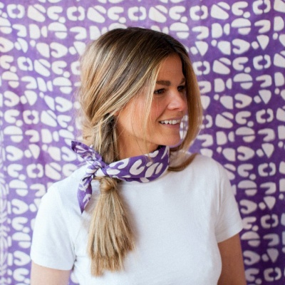 Petit foulard manika Artistic (Violet)