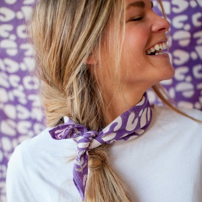 Petit foulard manika Artistic (Violet)