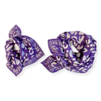 Petit foulard manika Artistic (Violet)