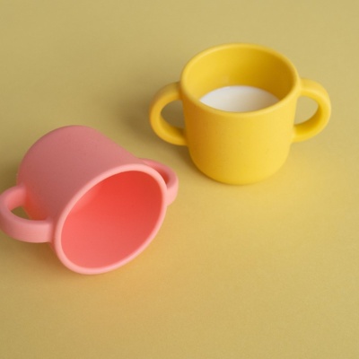 Set de 2 Tasses d´apprentissage en silicone - Mimosa / Coral