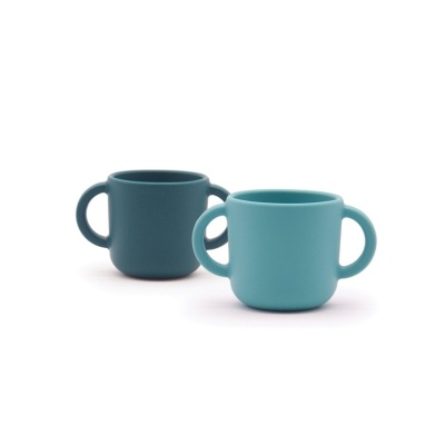 Set de 2 Tasses d´apprentissage en silicone - Blue Abyss / Lagoon