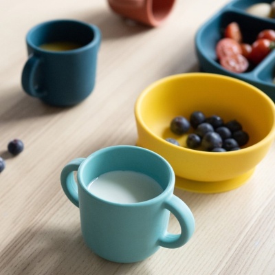 Set de 2 Tasses d´apprentissage en silicone - Blue Abyss / Lagoon