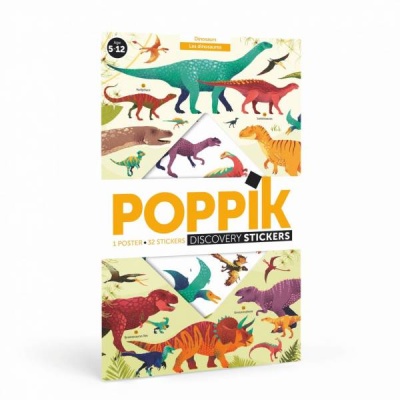 POPPIK Poster Dinosaures en stickers