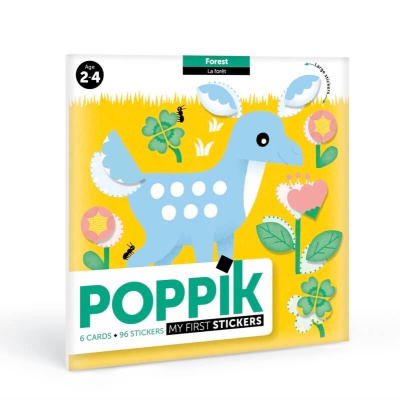 POPPIK 6 cartes + 96 gommettes Les animaux de la forêt